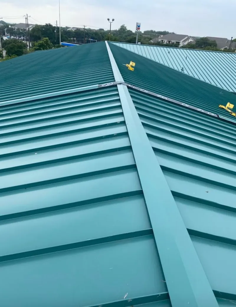 Green commercial metal roof ridge and valley for Metal Roof Repair in Taylorsville